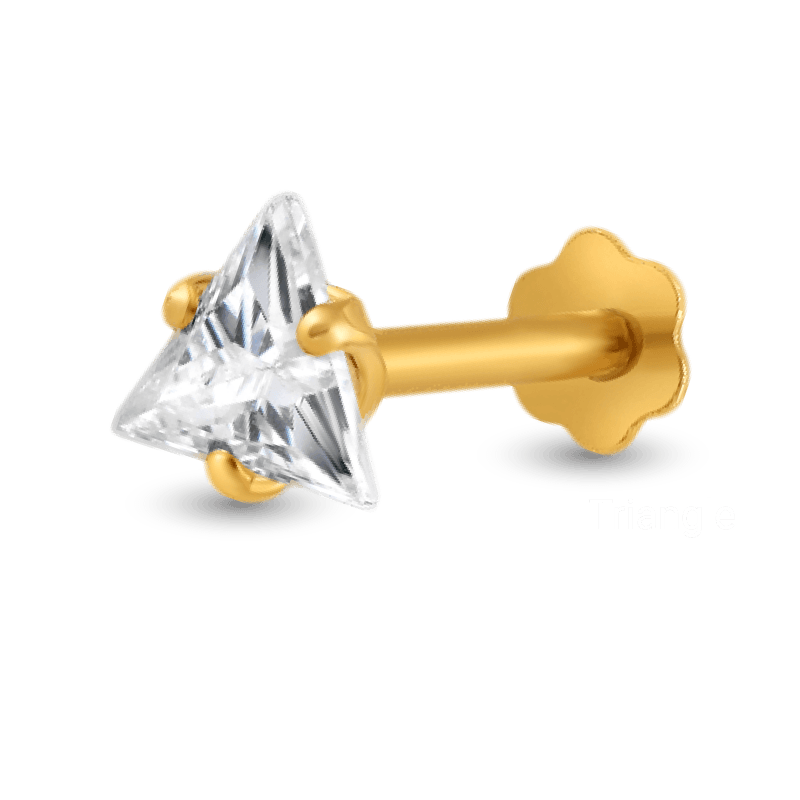 Triangle DIAMOND CUT NOSE PIN